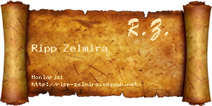 Ripp Zelmira névjegykártya